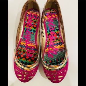 Betsy Johnson colorful round toe flats new 7.5